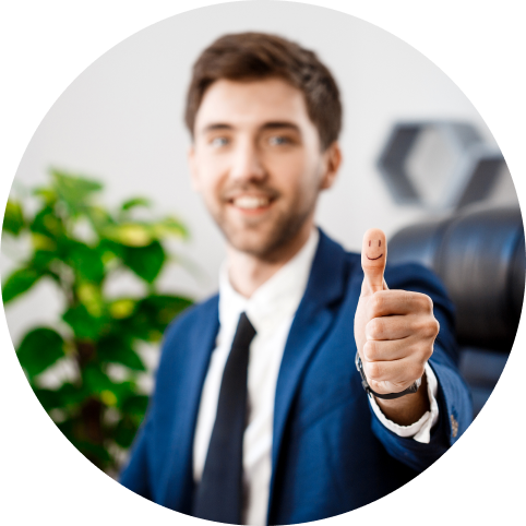Happy businessman